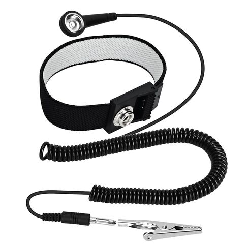 Anti Static Wrist Strap, Adjustable ESD Wrist Strap with Alligator Clip, Grounding Bracelet with Extra Long Cord for PC Building Electronics Repair & Treadmill Static Protection [Regular Size] in Kuwait