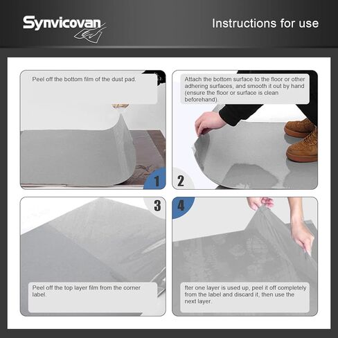 حصيرة أرضية لاصقة باللون الرمادي مقاس 66 سم × 45 سم (5 عبوات، 150 ورقة، 30 ورقة/عبوة لغرفة الأبحاث والمختبرات وبناء المستشفيات والحيوانات الأليفة في المنزل وصالة الألعاب الرياضية الداخلية وورشة العمل) in Kuwait