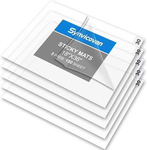 حصيرة أرضية لاصقة شفافة مقاس 45.72 سم × 91.44 سم (5 عبوات، 150 ورقة، 30 ورقة/عبوة لغرفة الأبحاث والمختبرات وبناء المستشفيات والحيوانات الأليفة في المنزل وصالة الألعاب الرياضية الداخلية وورشة العمل) in Kuwait