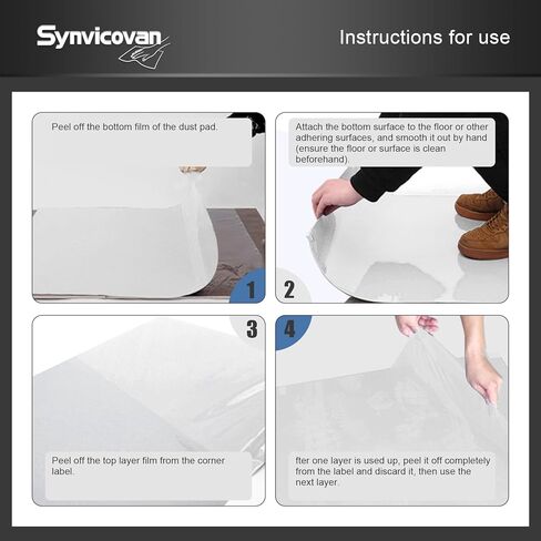 حصيرة أرضية لاصقة شفافة مقاس 45.72 سم × 91.44 سم (5 عبوات، 150 ورقة، 30 ورقة/عبوة لغرفة الأبحاث والمختبرات وبناء المستشفيات والحيوانات الأليفة في المنزل وصالة الألعاب الرياضية الداخلية وورشة العمل) in Kuwait