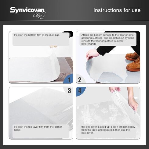 حصيرة أرضية لاصقة بيضاء مقاس 60.96 سم × 91.44 سم (5 عبوات، 150 ورقة، 30 ورقة/عبوة لغرفة الأبحاث والمختبرات وبناء المستشفيات والحيوانات الأليفة والمنزل وصالة الألعاب الرياضية) in Kuwait