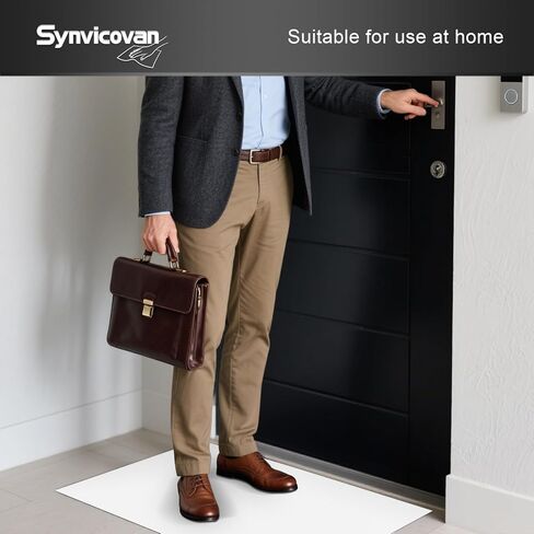 حصيرة أرضية لاصقة بيضاء مقاس 60.96 سم × 91.44 سم (5 عبوات، 150 ورقة، 30 ورقة/عبوة لغرفة الأبحاث والمختبرات وبناء المستشفيات والحيوانات الأليفة والمنزل وصالة الألعاب الرياضية) in Kuwait