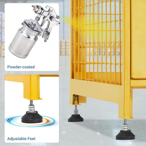 Upgraded Propane Tank Storage Box for 4 Cylinder, Heavy-Duty Horizontal Cylinder Storage Cabinet, 150LB Load Capacity, Powder Coated w/Lock & Keys, (Fits 3,5,11,20,30,33lb Tanks) in Kuwait