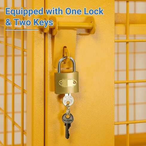 Upgraded Propane Tank Storage Box for 4 Cylinder, Heavy-Duty Horizontal Cylinder Storage Cabinet, 150LB Load Capacity, Powder Coated w/Lock & Keys, (Fits 3,5,11,20,30,33lb Tanks) in Kuwait