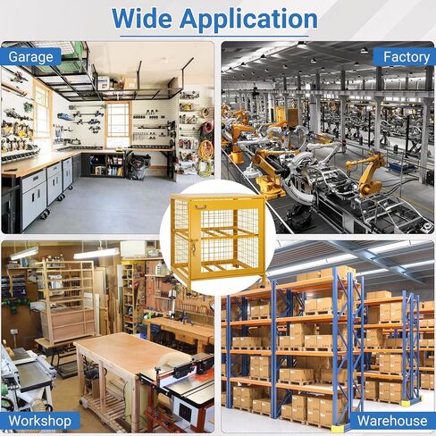 Upgraded Propane Tank Storage Box for 4 Cylinder, Heavy-Duty Horizontal Cylinder Storage Cabinet, 150LB Load Capacity, Powder Coated w/Lock & Keys, (Fits 3,5,11,20,30,33lb Tanks) in Kuwait