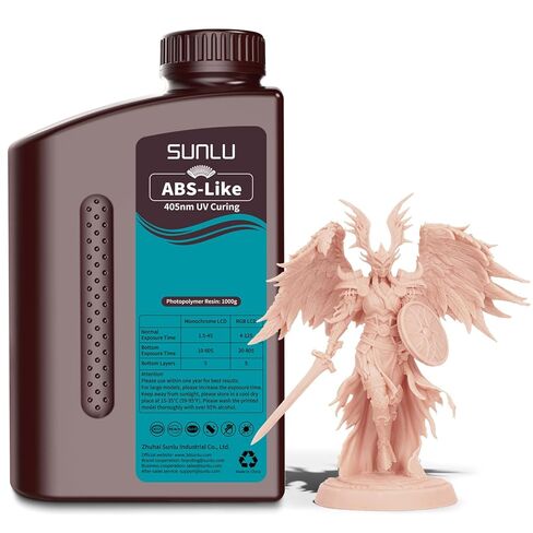 SUNLU ترقية 3000G ABS مثل الراتنج للطابعة ثلاثية الأبعاد، 405 نانومتر من الراتنج المعالج بالأشعة فوق البنفسجية LCD/DLP/SLA طابعات ثلاثية الأبعاد، راتنج الطابعة ثلاثية الأبعاد يناسب معظم العلامات التجارية، رمادي 3 كجم in Kuwait