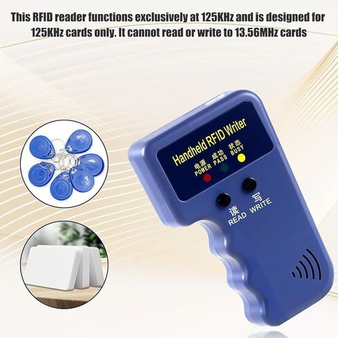 RFID 125KHz Card Reader Writer Handheld Smart ID Card for T5577 or EM4305, Includes 6pc White Card and 6pc Blank Writable T5577 Keychains Christmas Stocking Stuffers for Men in Kuwait