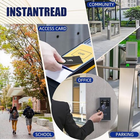 RFID 125KHz Card Reader Writer Handheld Smart ID Card for T5577 or EM4305, Includes 6pc White Card and 6pc Blank Writable T5577 Keychains Christmas Stocking Stuffers for Men in Kuwait