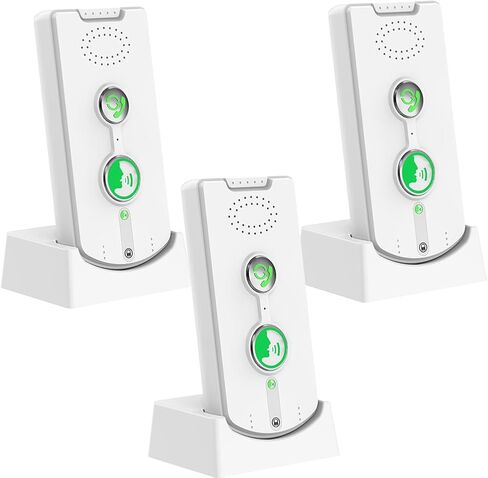 اتصال داخلي لاسلكي ثنائي الاتجاه للمكتب المنزلي، نظام اتصال داخلي محمول طويل المدى من غرفة إلى غرفة مع قاعدة شحن، وقت استعداد طويل، 5 مستويات لضبط مستوى الصوت، 38 نغمة رنين (3 عبوات) in Kuwait