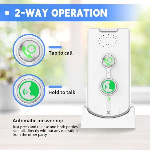 اتصال داخلي لاسلكي ثنائي الاتجاه للمكتب المنزلي، نظام اتصال داخلي محمول طويل المدى من غرفة إلى غرفة مع قاعدة شحن، وقت استعداد طويل، 5 مستويات لضبط مستوى الصوت، 38 نغمة رنين (3 عبوات) in Kuwait