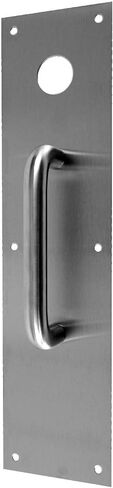 Don-Jo CFC7115 Stainless Steel Push and Pull Plate with Holes, Satin Stainless Steel Finish, 4" Width x 16" Height in Kuwait