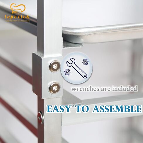 20-Tier Half & Full Sheet Bun Pan Rack - Bread Bakers Rack for Commercial Kitchen, Rolling Baking Cart with Brake Wheels, 26" L x 20.3" W x 68.3" H in Kuwait