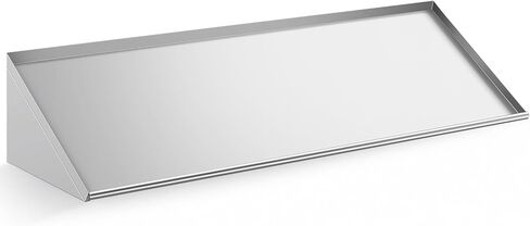 Stainless Steel Wall Mount Slanted Rack Shelf with Drain Outlet for Peg Dish Rack Commercial Shelves Metal Shelving for Kitchen Bar Restaurant(63" X 22.5") in Saudi Arabia