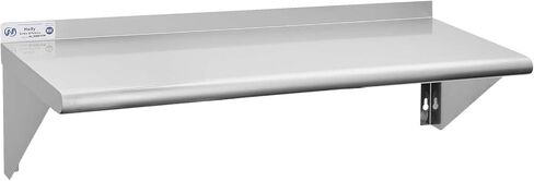 Hally Stainless Steel Shelf 12 x 36 Inches 250 lb, NSF Commercial Wall Mount Floating Shelving for Restaurant, Kitchen, Home and Hotel in Saudi Arabia