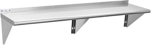 Hally Stainless Steel Shelf 12 x 36 Inches 250 lb, NSF Commercial Wall Mount Floating Shelving for Restaurant, Kitchen, Home and Hotel in Saudi Arabia