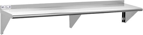Hally Stainless Steel Shelf 12 x 36 Inches 250 lb, NSF Commercial Wall Mount Floating Shelving for Restaurant, Kitchen, Home and Hotel in Saudi Arabia