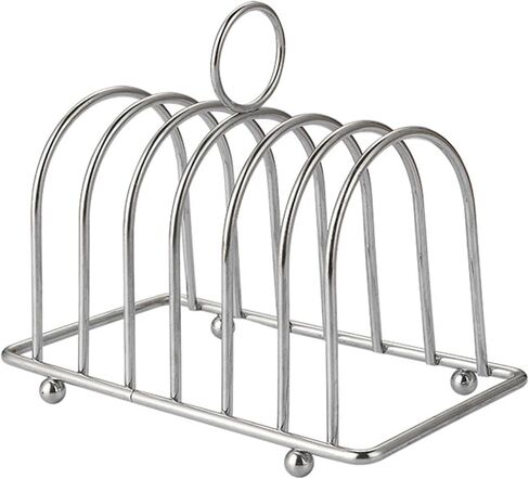Toast Bread Rack Stainless Steel Bread Holder Kitchen 6 Slices Bread Display Stand Lightweight Food Display Tool in Saudi Arabia