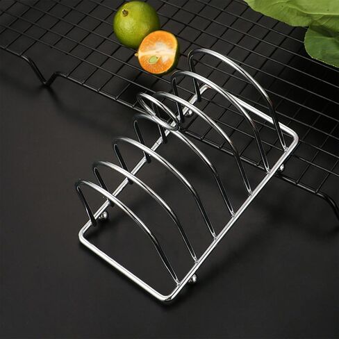 Toast Bread Rack Stainless Steel Bread Holder Kitchen 6 Slices Bread Display Stand Lightweight Food Display Tool in Saudi Arabia
