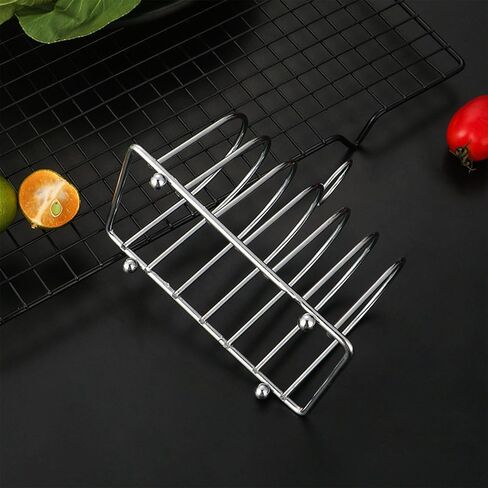 Toast Bread Rack Stainless Steel Bread Holder Kitchen 6 Slices Bread Display Stand Lightweight Food Display Tool in Saudi Arabia