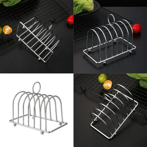 Toast Bread Rack Stainless Steel Bread Holder Kitchen 6 Slices Bread Display Stand Lightweight Food Display Tool in Saudi Arabia