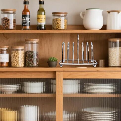 JIABEIUS Toast Rack, 6 Slice Bread Holder, Stainless Steel Toast Holder Stand with Ball Feet and Carry Handle (Silver) in Kuwait