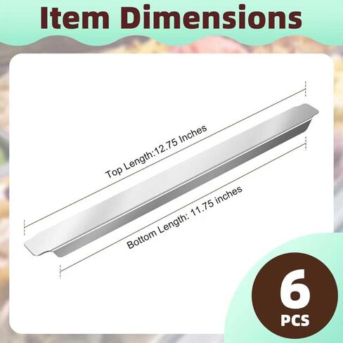 6 Pcs 12 Inch Pan Dividers Stainless Steel Adaptor Bar Table Adapter Steam Table Dividers for Hotel Pan Configuration, Fits Full or Fractional Size Pans, Commercial Kitchen Use in Kuwait