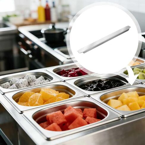 6 Pcs 12 Inch Pan Dividers Stainless Steel Adaptor Bar Table Adapter Steam Table Dividers for Hotel Pan Configuration, Fits Full or Fractional Size Pans, Commercial Kitchen Use in Kuwait