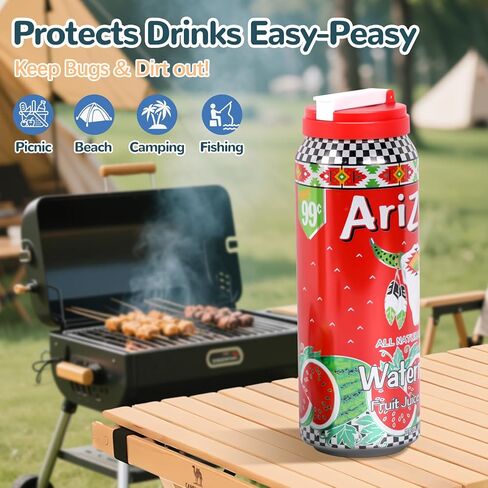 4 Pack Soda Can Lids with Straw, 4 Color Can Covers for Soda with Reusable BPA-Free, Can Lid Built w/ 3 Sizes Fits for S/M/L Sizes, Can Lids Soda w/Straw Brush Cans for Seltzer, Beer, Juice, Seltzer in Saudi Arabia