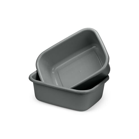 DecorRack 2 Plastic Wash Basins, Large 10 Quart Graduated Bucket, Portable Washbasin for Washing, Cleaning, Foot Bath, Dishes, Face Cleansing Bowl, Black (2 Pack) in Saudi Arabia