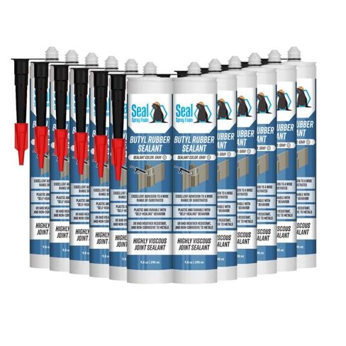 Industrial Products Seal Spray Foam Butyl Mastic Rubber Joint Sealant Gray - 300Ml (10.01oz) - Case of 12 in Saudi Arabia