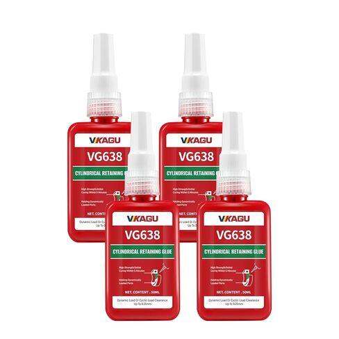 VG648 Retaining Compound, High Strength Anaerobic Adhesive for Cylindrical Assemblies, Bearings, Shafts & Gears - High Temp (350°F), Fast Curing, Green, 1.69 fl oz in Kuwait