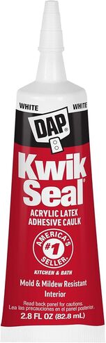 DAP Kwik Seal Kitchen & Bath Adhesive Caulk, White, 2.8 oz (7079800954) in Saudi Arabia