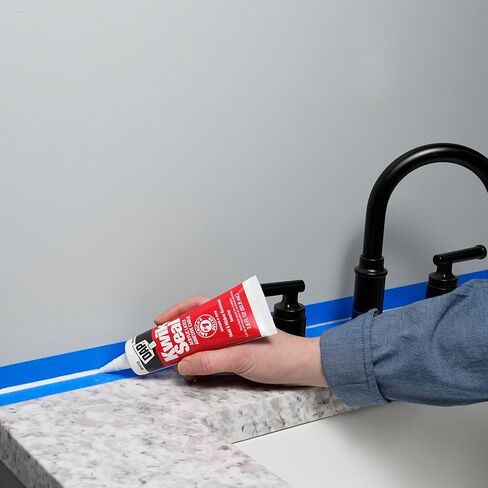 DAP Kwik Seal Kitchen & Bath Adhesive Caulk, White, 2.8 oz (7079800954) in Saudi Arabia