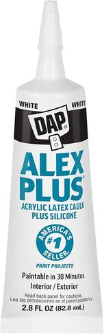 DAP Alex Plus Acrylic Latex Caulk, White, 2.8 oz (7079800956) in Saudi Arabia