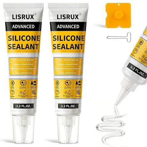 عبوة واحدة من مادة مانعة للتسرب من السيليكون الشفاف لحوض السمك، مرونة عالية، آمنة للأسماك، معالجة سريعة سيليكون آمن لحوض السمك، 10 أونصة سائلة غير سامة، مانع تسرب آمن لخزان الأسماك، التصاق قوي in Kuwait