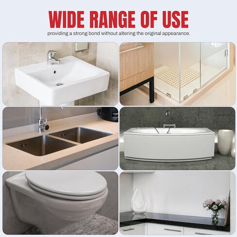 GH1200 White Silicone Sealant - 150 ML/5 FL Oz Waterproof Sealant for Kitchen & Bathroom - Shrink & Crack Proof Silicone Caulk - Indoor & Outdoor Use Sealant - Strong Formula Silicone Adhesive Tube in Kuwait