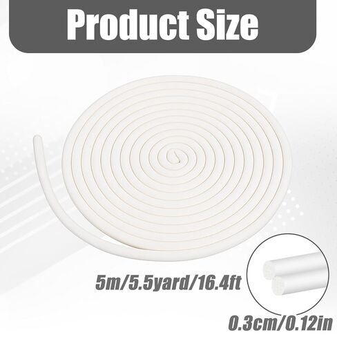 White Foam Backer Rod 1/8 Inch x 16.4 Ft, Rubber Caulk Saver for Concrete Expansion Joint Weather Strip Seal for Gaps and Joints in Saudi Arabia