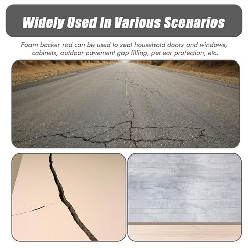 White Foam Backer Rod 1/8 Inch x 16.4 Ft, Rubber Caulk Saver for Concrete Expansion Joint Weather Strip Seal for Gaps and Joints in Saudi Arabia