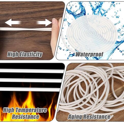 White Foam Backer Rod 1/8 Inch x 16.4 Ft, Rubber Caulk Saver for Concrete Expansion Joint Weather Strip Seal for Gaps and Joints in Saudi Arabia