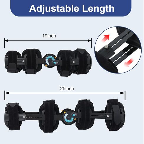 Hinged ROM Knee Brace with Adjustable Locking Dial 0°-120° | Post Surgery Knee Immobilizer & Stabilizer for ACL, Meniscus Tear Recovery | Medical Grade Orthopedic Support with Quick Release Buckle | Fits Men & Women, Left or Right Leg in Saudi Arabia