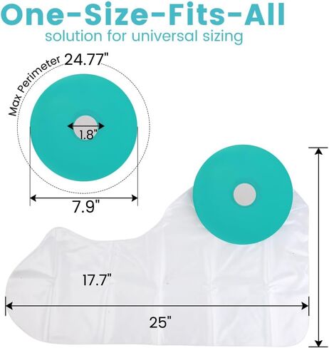 غطاء مصبوب مقاوم للماء بذراع كامل من CIVJET للاستحمام للبالغين - كم واقي مصبوب بذراع طويل مع ملاءمة الكوع المنحنية - غطاء مصبوب مقاوم للماء قابل لإعادة الاستخدام لليد والمعصم والمرفق والتعافي من جراحة إصابة الذراع المكسورة in Kuwait