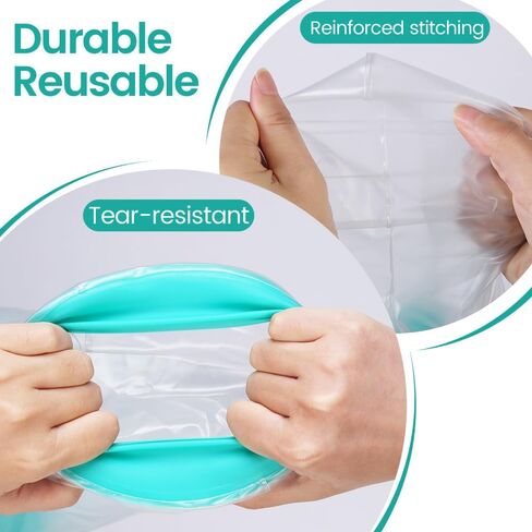 غطاء حذاء الدش من CIVJET مقاوم للماء للقدم - غطاء مصبوب للقدم بعد الجراحة، غطاء دش قابل لإعادة الاستخدام للقدم المكسورة، وإصابة الكاحل، والعناية بالجروح - واقي مقاوم للماء للساق والقدم للخفاش البالغ in Kuwait