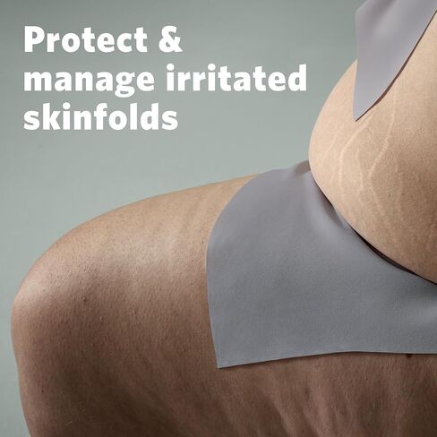 نسيج InterDry الماص للرطوبة باللون الفضي - يتحكم في الرطوبة والاحتكاك في طيات الجلد - ورقة واحدة، 25.4 سم × 45.7 سم in Kuwait