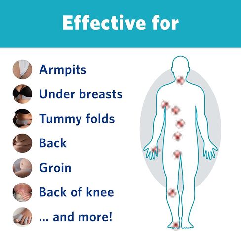 نسيج InterDry الماص للرطوبة باللون الفضي - يتحكم في الرطوبة والاحتكاك في طيات الجلد - ورقة واحدة، 25.4 سم × 45.7 سم in Kuwait