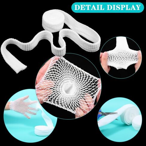 Tubular Bandage Reusable Elastic Net Tubular 1.5inch X 2 Yard Gauze Sleeve Stretch Wound Dressing Stockinette Tubing for Legs Arm Without The Use of Adhesive Tape 2m in Saudi Arabia