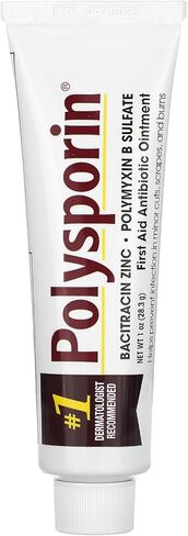 Polysporin First Aid Topical Antibiotic Skin Ointment with Bacitracin Zinc & Polymyxin B Sulfate, for Infection Protection & Wound Care, Neomycin-Free, Travel Size, 0.5 oz in Kuwait