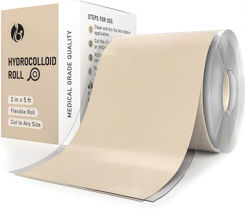 لفة الغروانية المائية - شريط جلدي واقي مقطوع حسب الحجم، لطيف ومقاوم للماء، راحة للبشرة مستوحاة من الأيورفيدا والعناية اليومية (2 بوصة × 5 قدم) in Kuwait