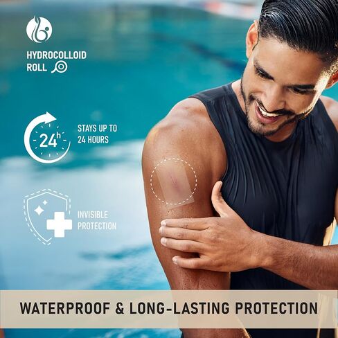 لفة الغروانية المائية - شريط جلدي واقي مقطوع حسب الحجم، لطيف ومقاوم للماء، راحة للبشرة مستوحاة من الأيورفيدا والعناية اليومية (2 بوصة × 5 قدم) in Kuwait