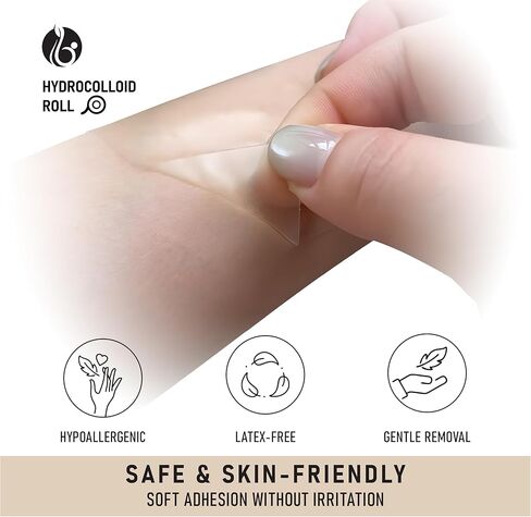 لفة الغروانية المائية - شريط جلدي واقي مقطوع حسب الحجم، لطيف ومقاوم للماء، راحة للبشرة مستوحاة من الأيورفيدا والعناية اليومية (2 بوصة × 5 قدم) in Kuwait