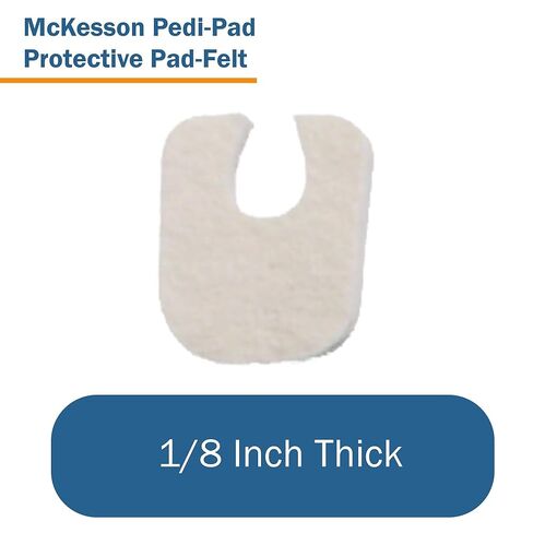 McKesson Protective Foot Pads - Felt, Adhesive, White - Size 105, 1/8 in, 100 Count in Saudi Arabia